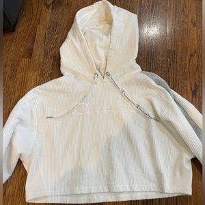 Women’s Champion Cropped Corduroy Hooded Sweatshirt